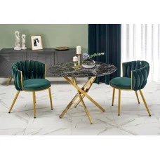 ROUND TABLE RAYMOND 2, TOP - BLACK MARBLE, LEGS - GOLD